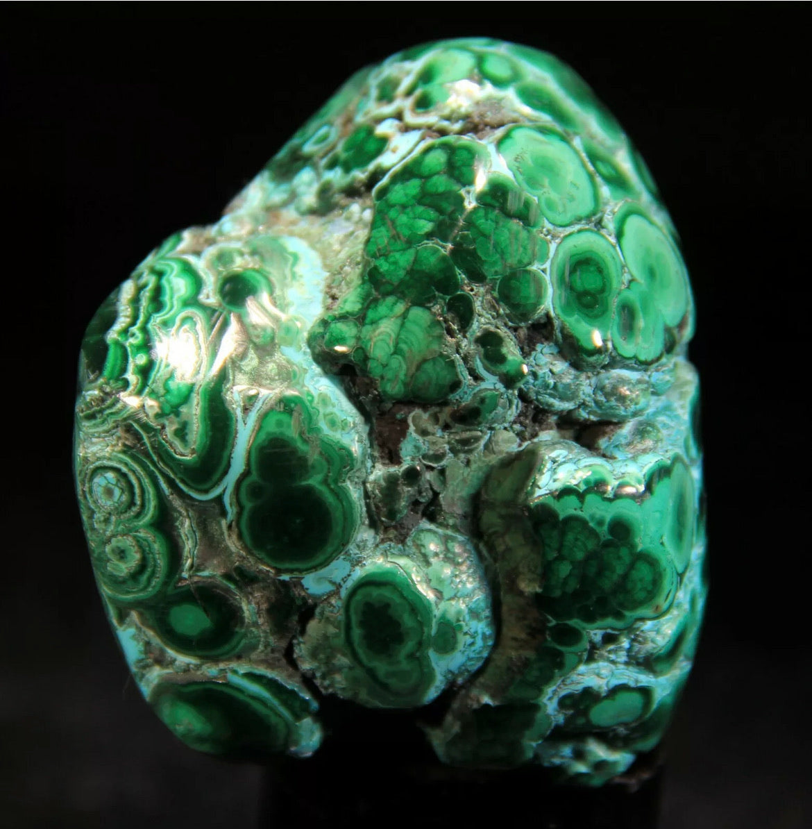 Natural Blue Chrysocolla, Green Malachite w/Open Bulls Eyes