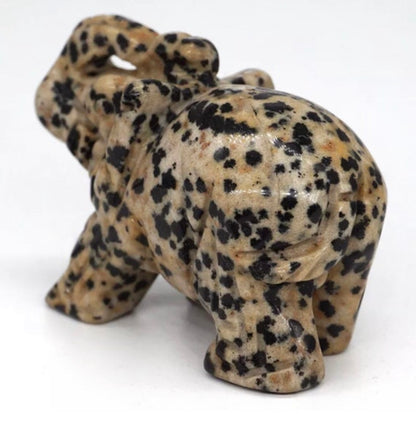 Dalmatian Jasper Elephant-Medium