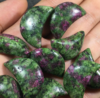 Natural Ruby Zoisite gemstone Moon