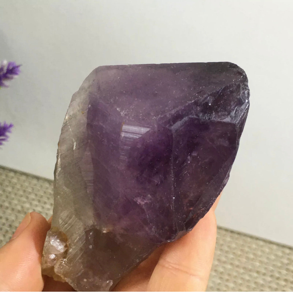 Raw natural amethyst gemstone