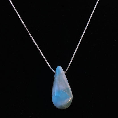 Larimar gemstone Pendant on Sterling Silver