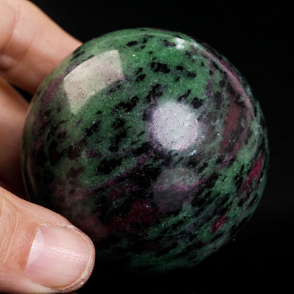 Natural Ruby Zoisite Crystal Ball Sphere