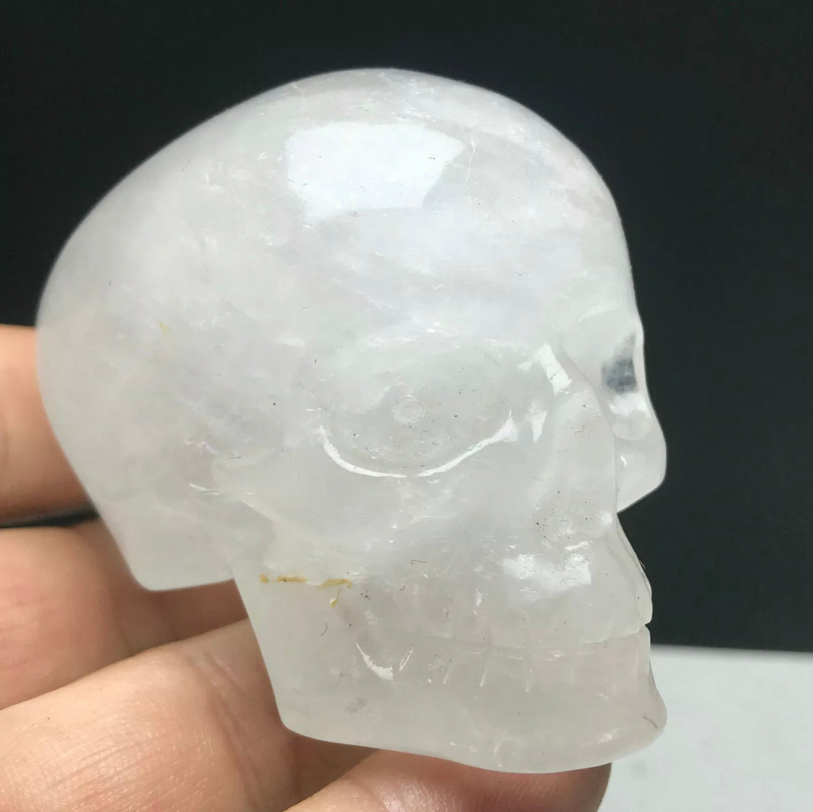 Natural Clear Quartz Skull