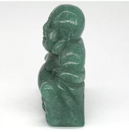 Natural Green Aventurine Crystal Laughing Buddha