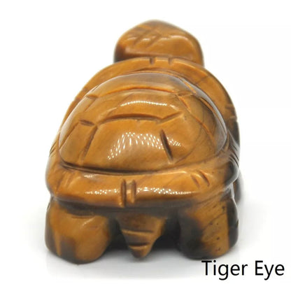 Natural Tiger Eye Turtle Figurine