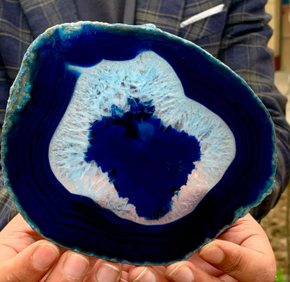 Natural Beautiful Agate Geode Druzy Slice