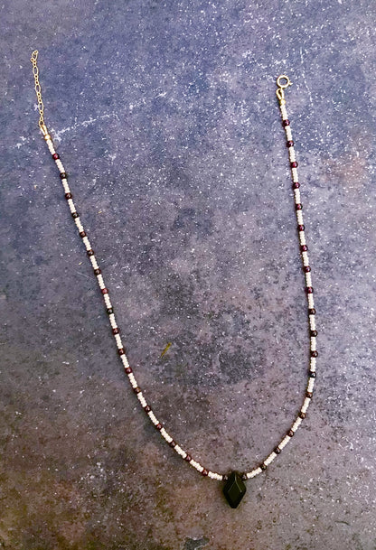 Women's Black Agate Necklace