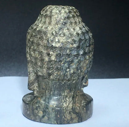 Natural Pyrite Buddha Head Figurine