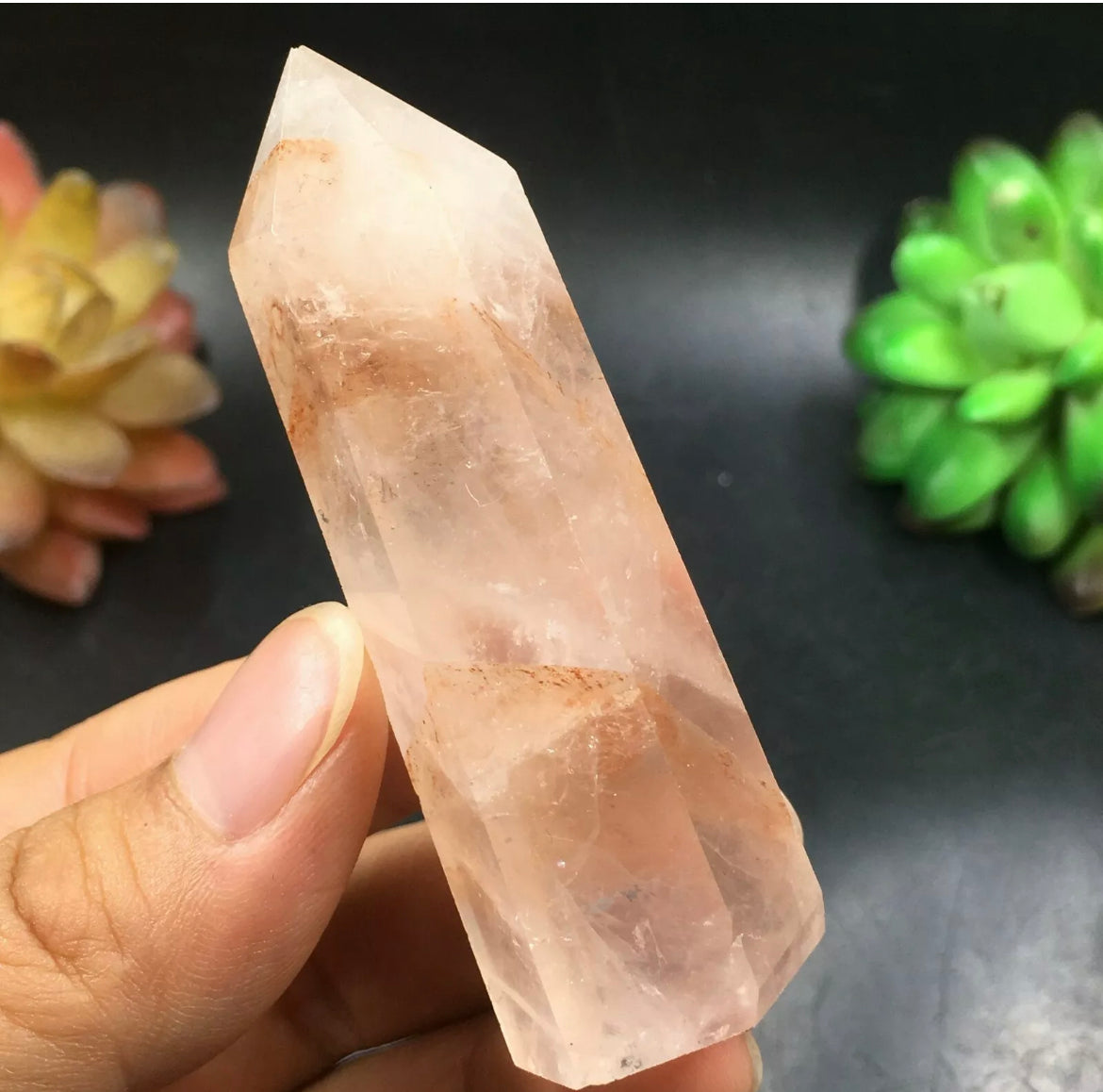 Red Hematoid Quartz Wand Point