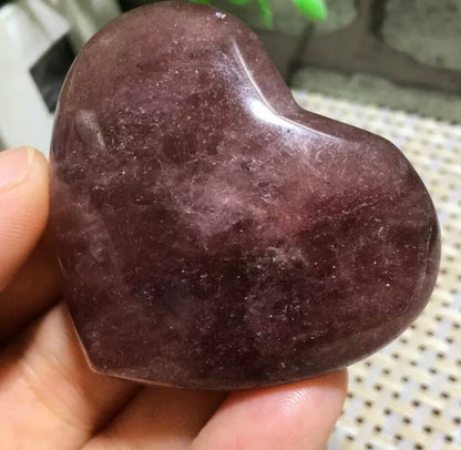 Natural Strawberry Quartz Heart