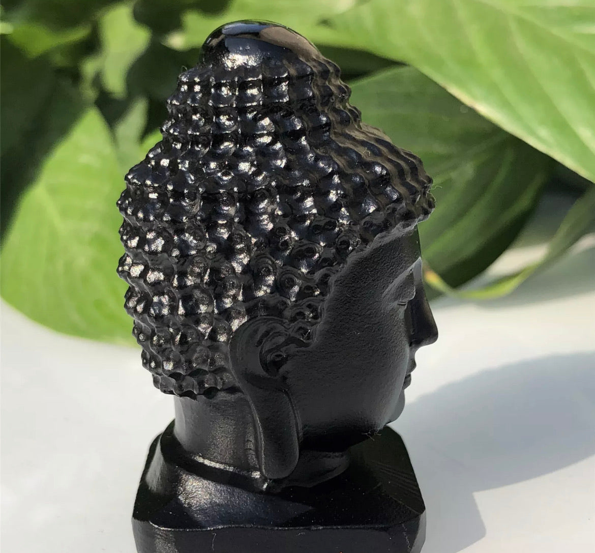 Natural Black Obsidian gemstone Buddha