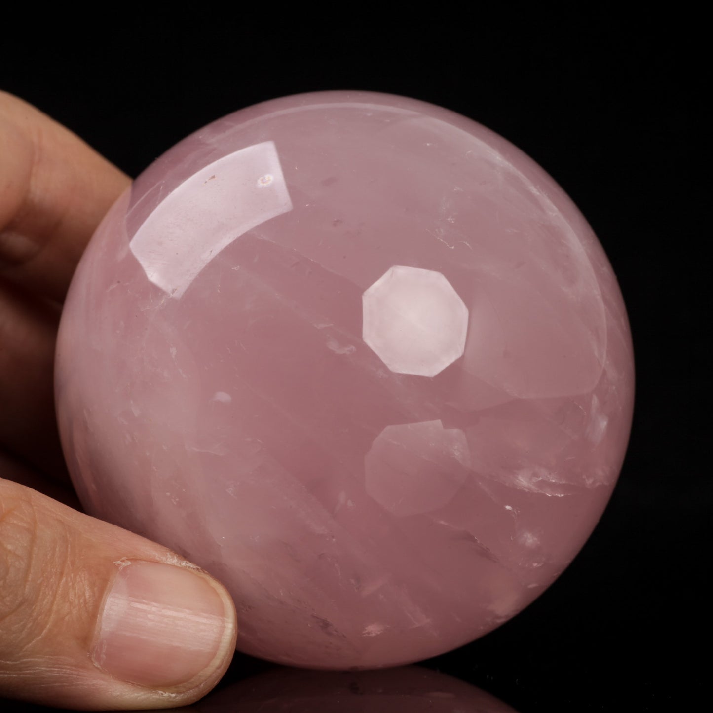 Natural Rose Quartz Crystal Ball Sphere