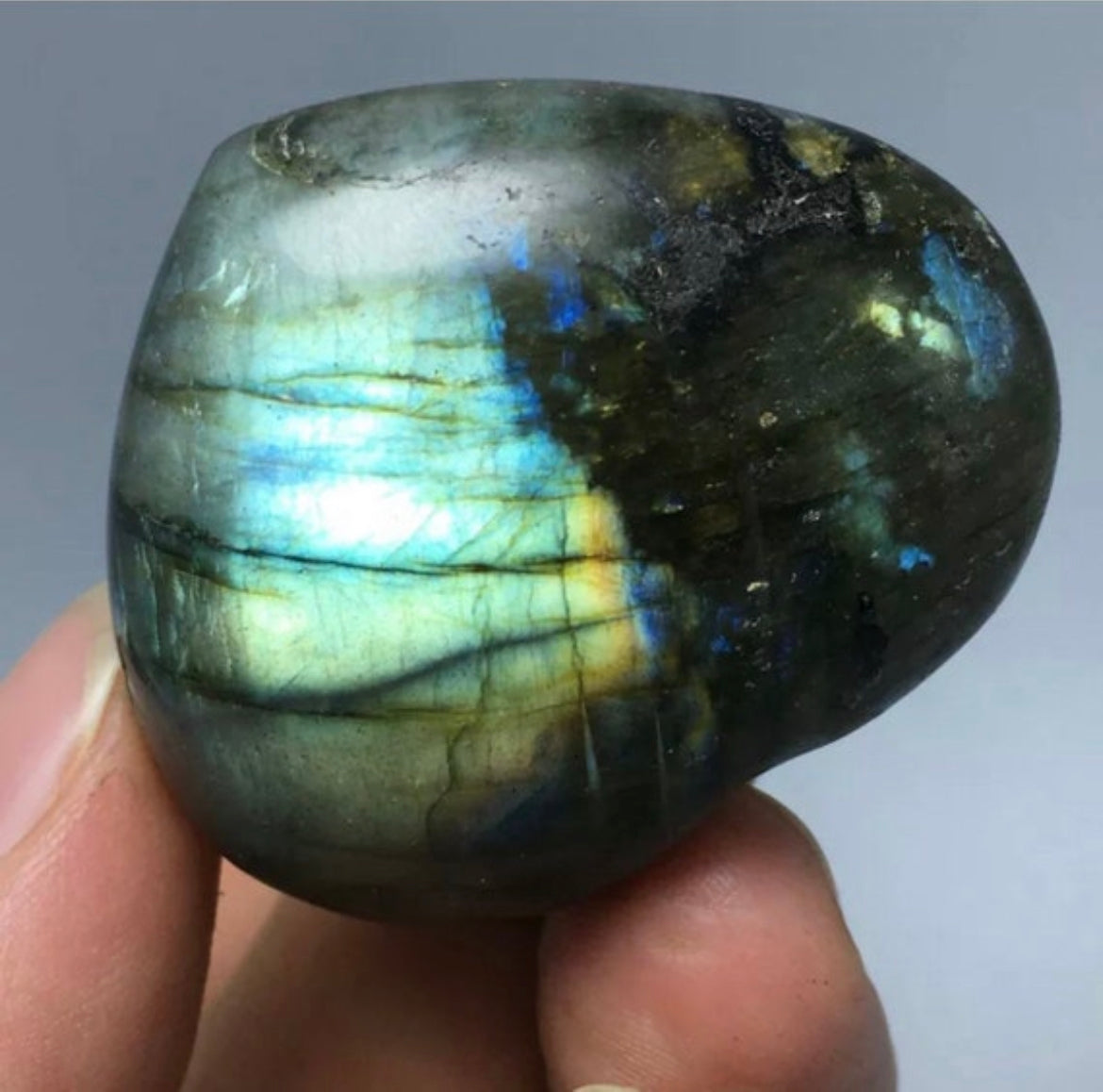 Natural Labradorite Heart