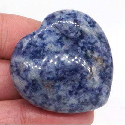 Natural Blue Spot Jasper Heart