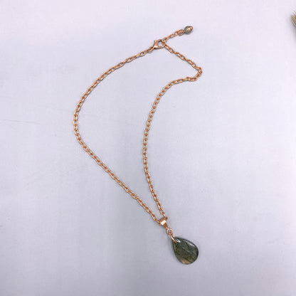 Labradorite gemstone and Copper chain necklace