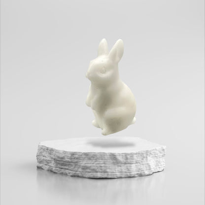 White Jade Bunny Rabbit Figurine