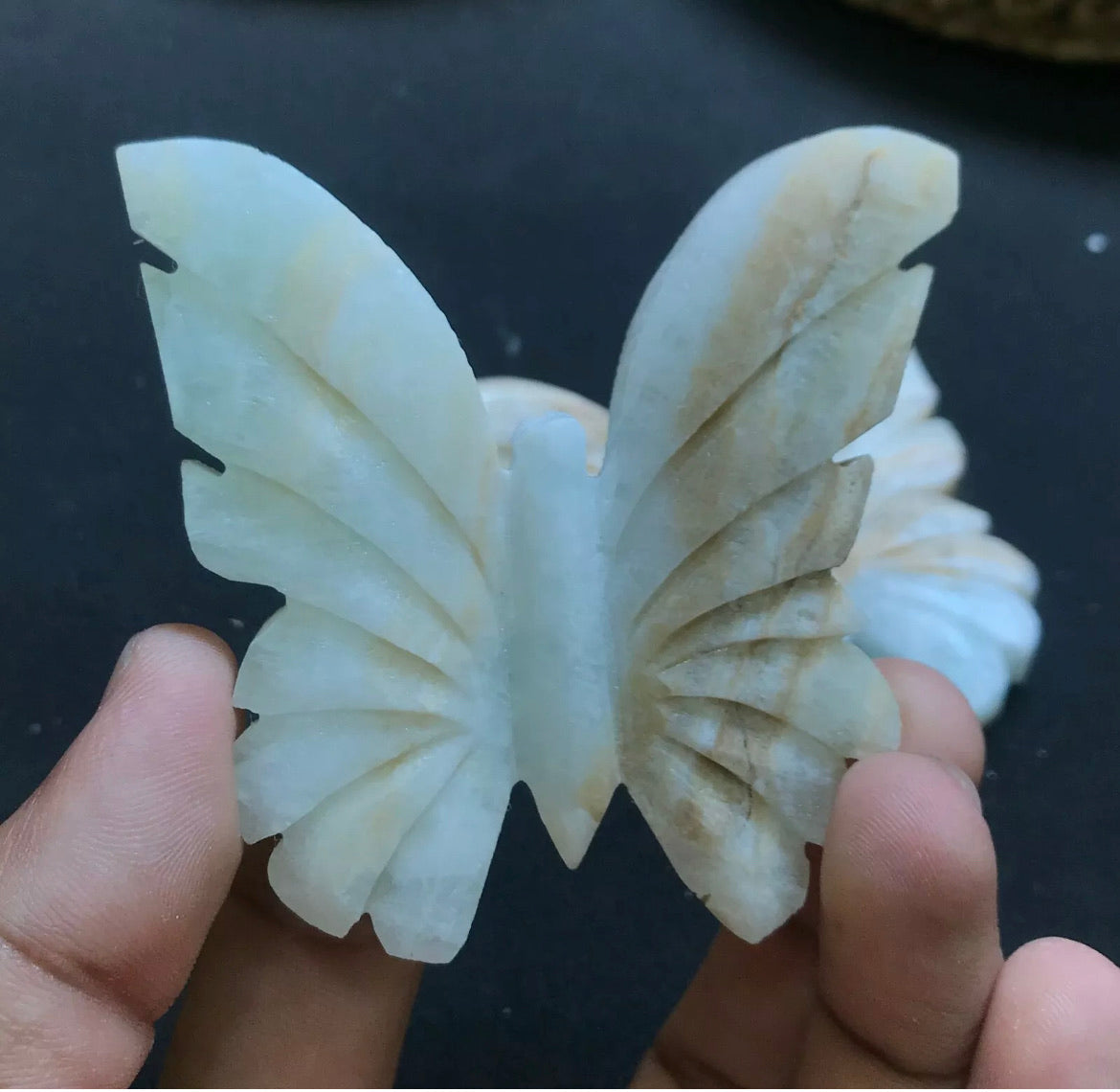 Natural Blue Calcite Butterfly