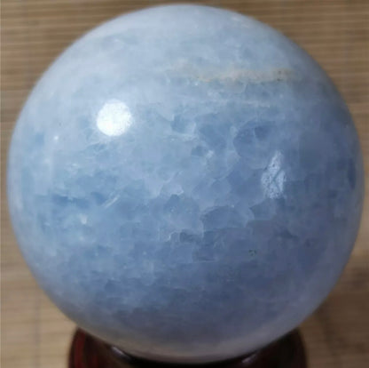 Natural Blue Calcite Gemstone Crystal Sphere