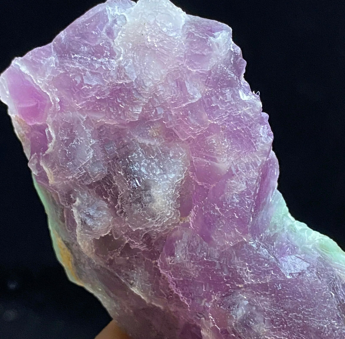 Translucent Purple Octahedral Fluorite Crystal Mineral