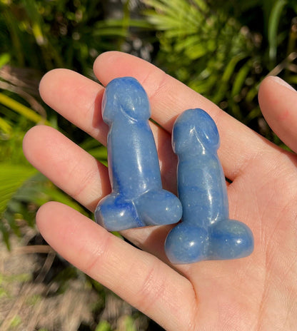 Natural Blue Aventurine gemstone Penis Crystal