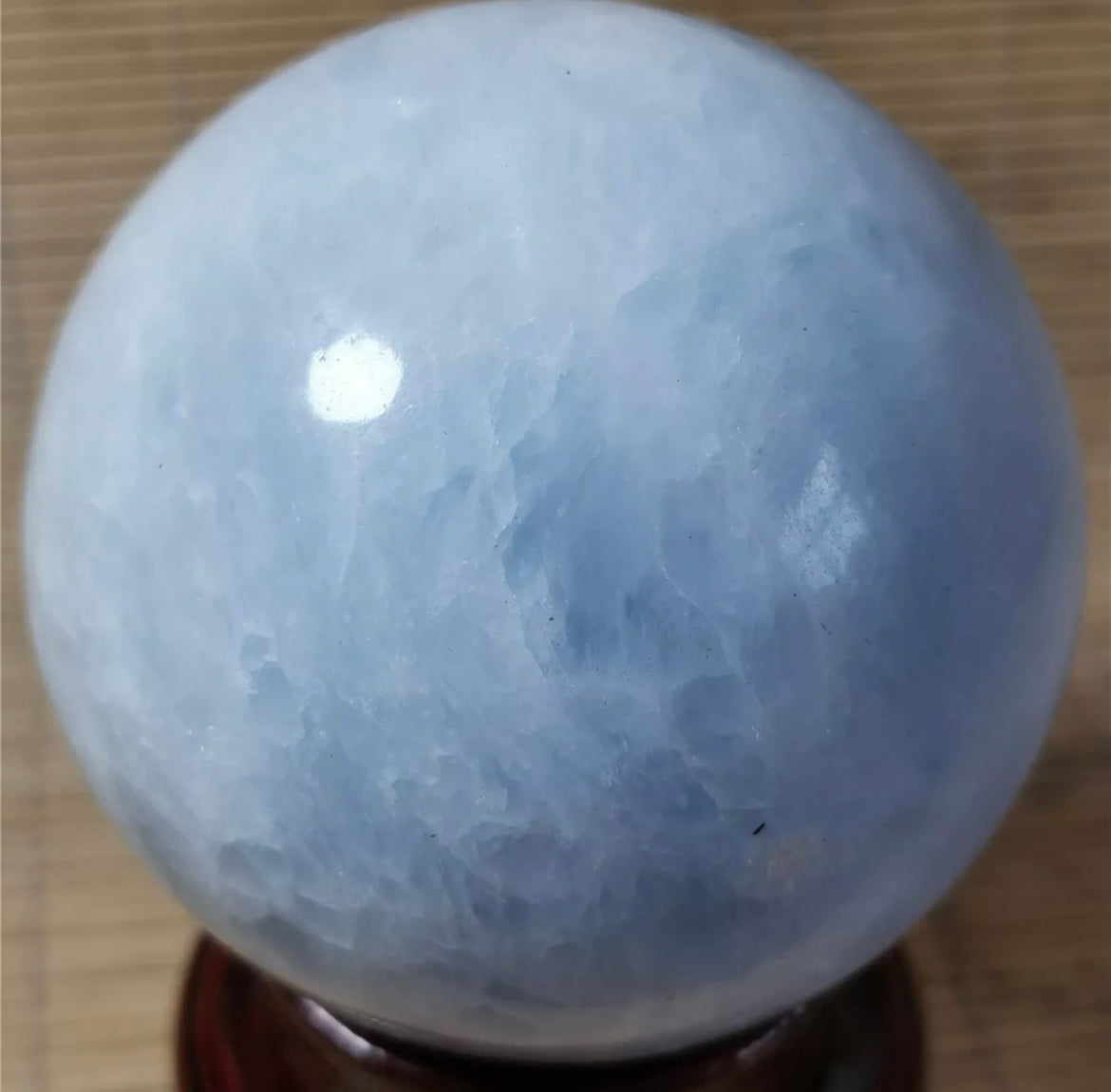 Natural Blue Calcite Gemstone Crystal Sphere