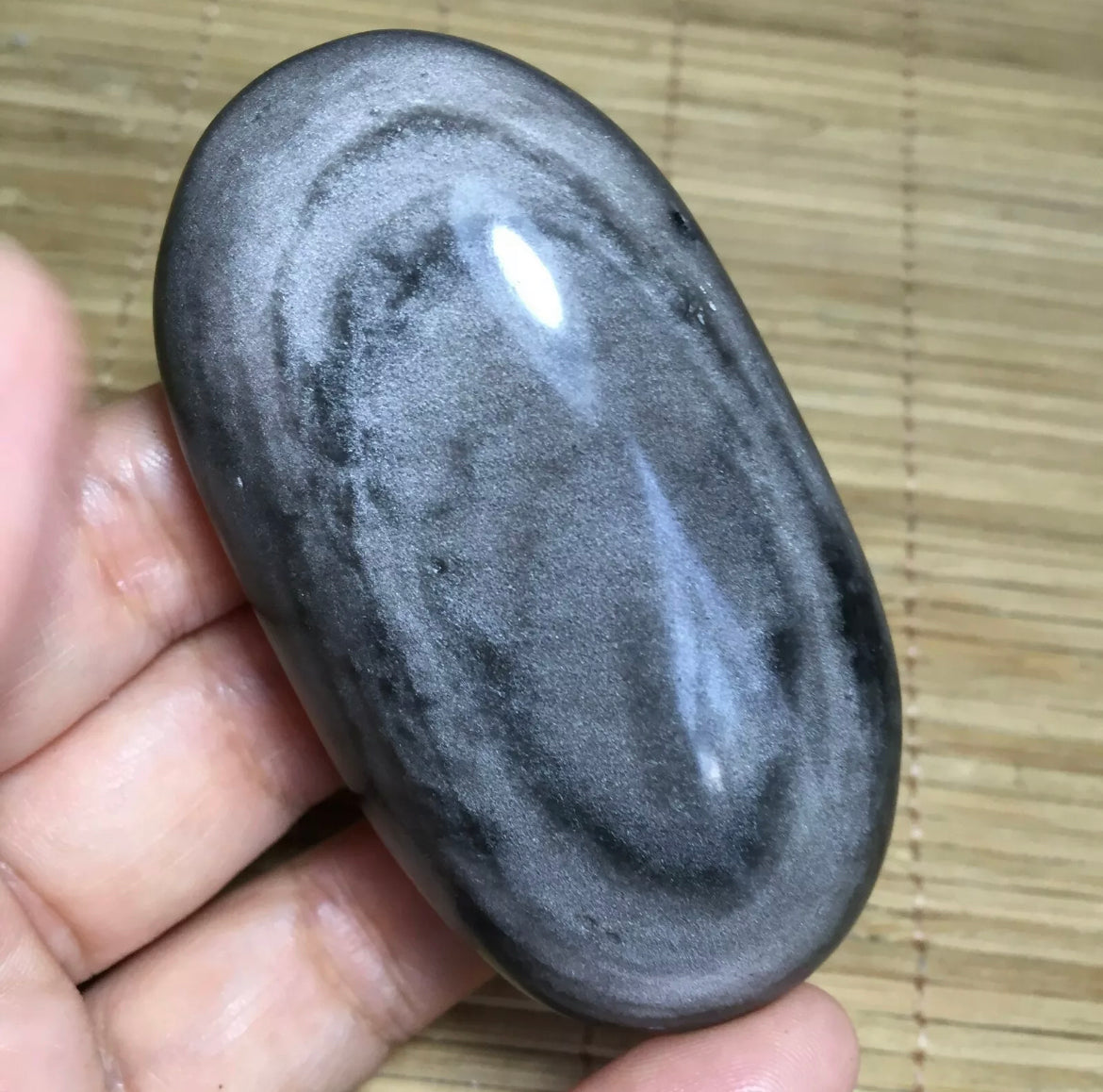 Natural Silver Obsidian Polished Stone