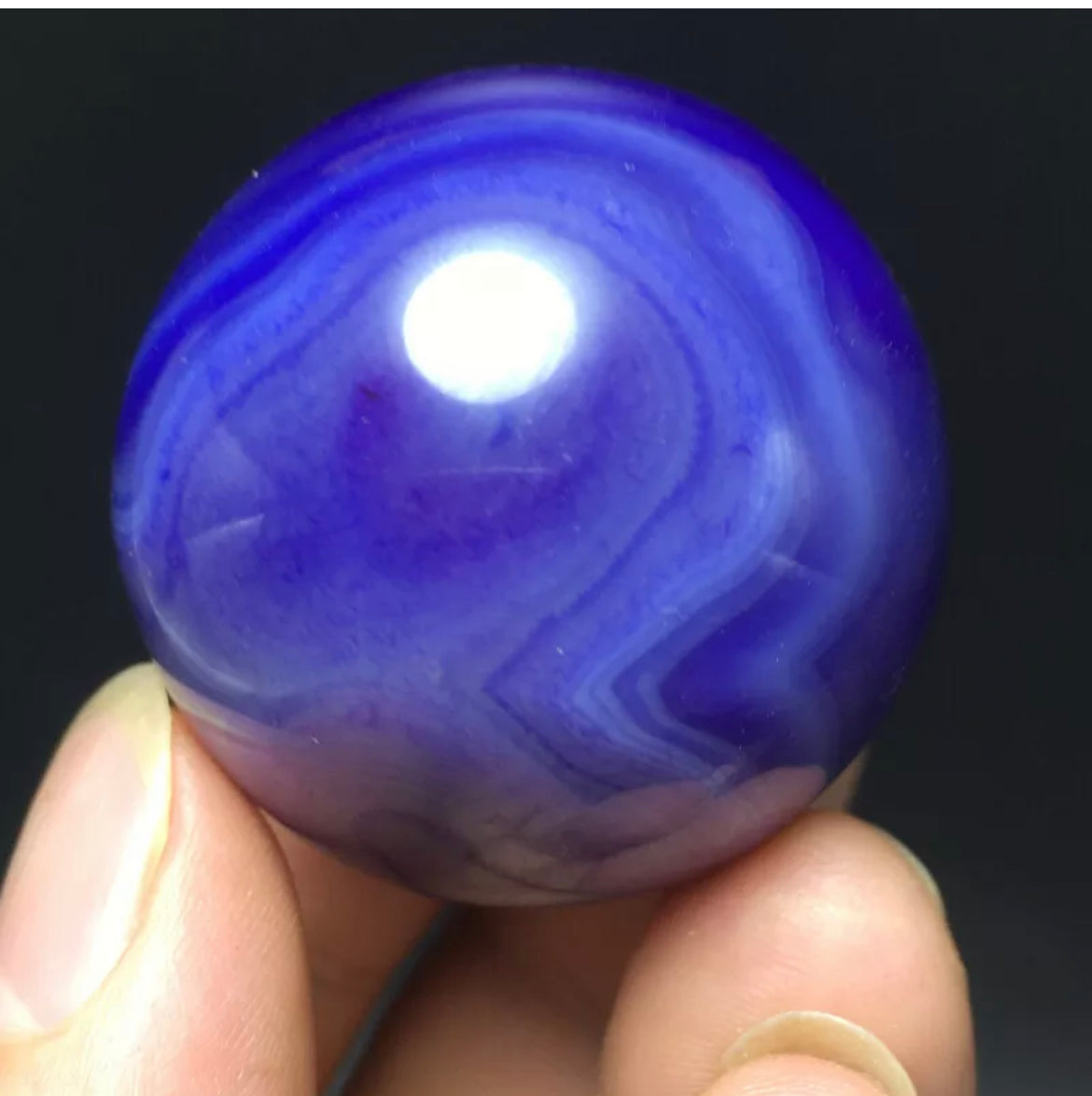 Natural purple Sardonyx Agate gemstone Sphere