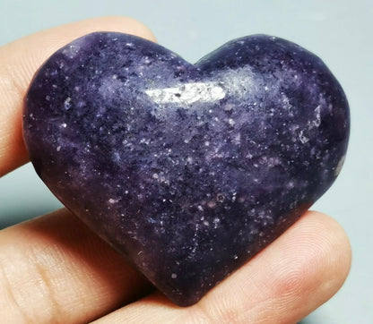 Natural Lepidolite heart