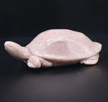 Natural Rhodonite Turtle Figurine