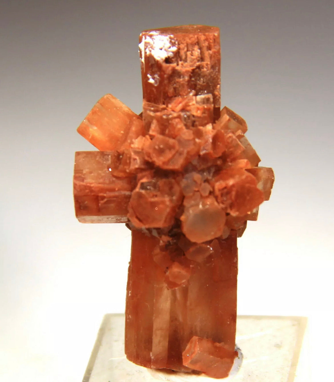 Natural Red aragonite  Cluster, from Morocco