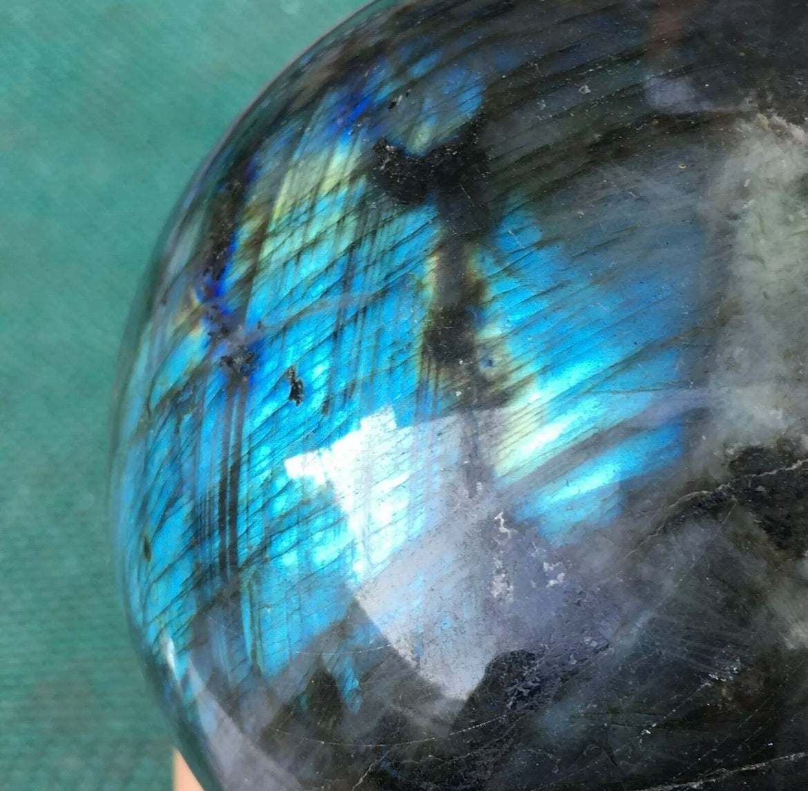 Natural Rainbow Labradorite  Healing Crystal Ball