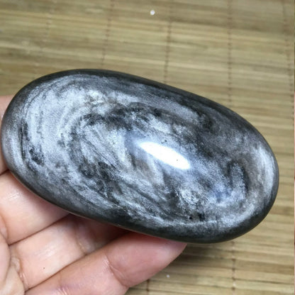 Natural Silver Obsidian Polished Stone