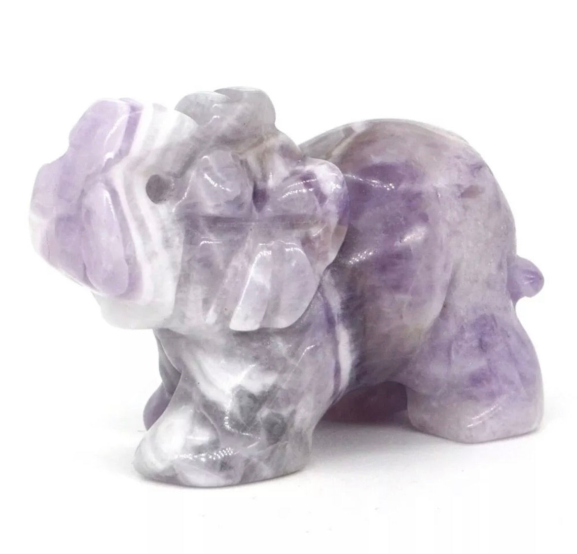 Natural Amethyst Gemstone Elephant