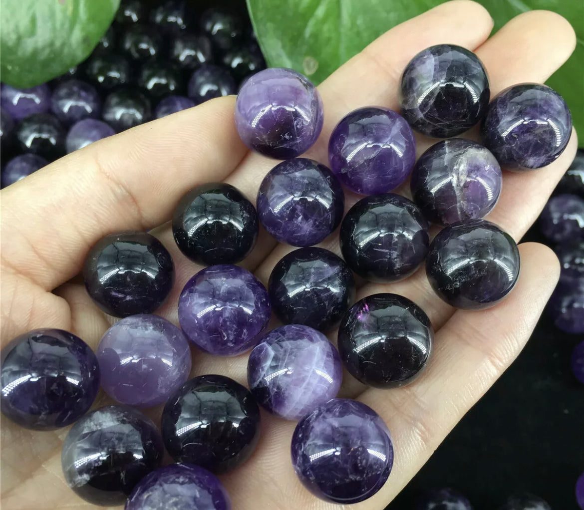 Semiprecious Genuine Amethyst gemstone Crystal mini-Sphere