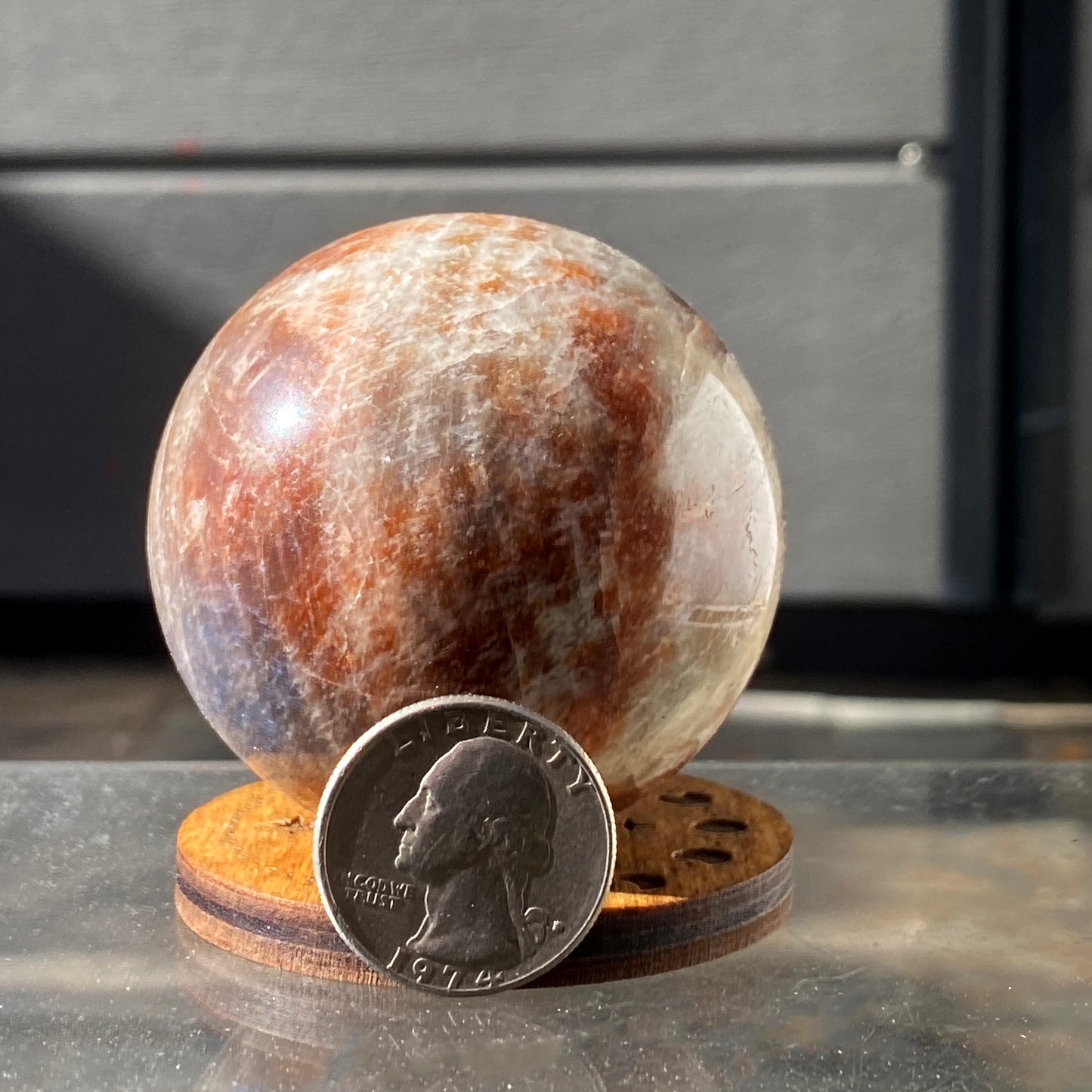 Moonstone gemstone Sphere