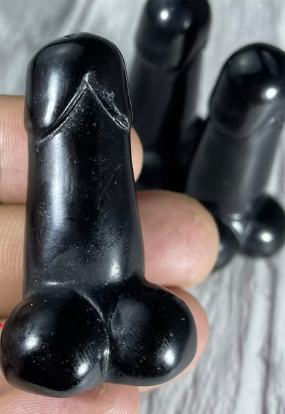 Natural Black Obsidian Penis