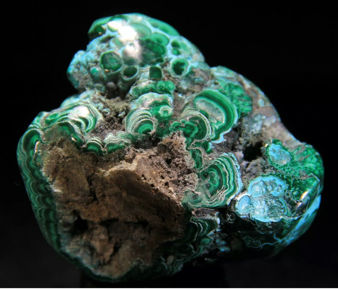 Natural Blue Chrysocolla, Green Malachite w/Open Bulls Eyes