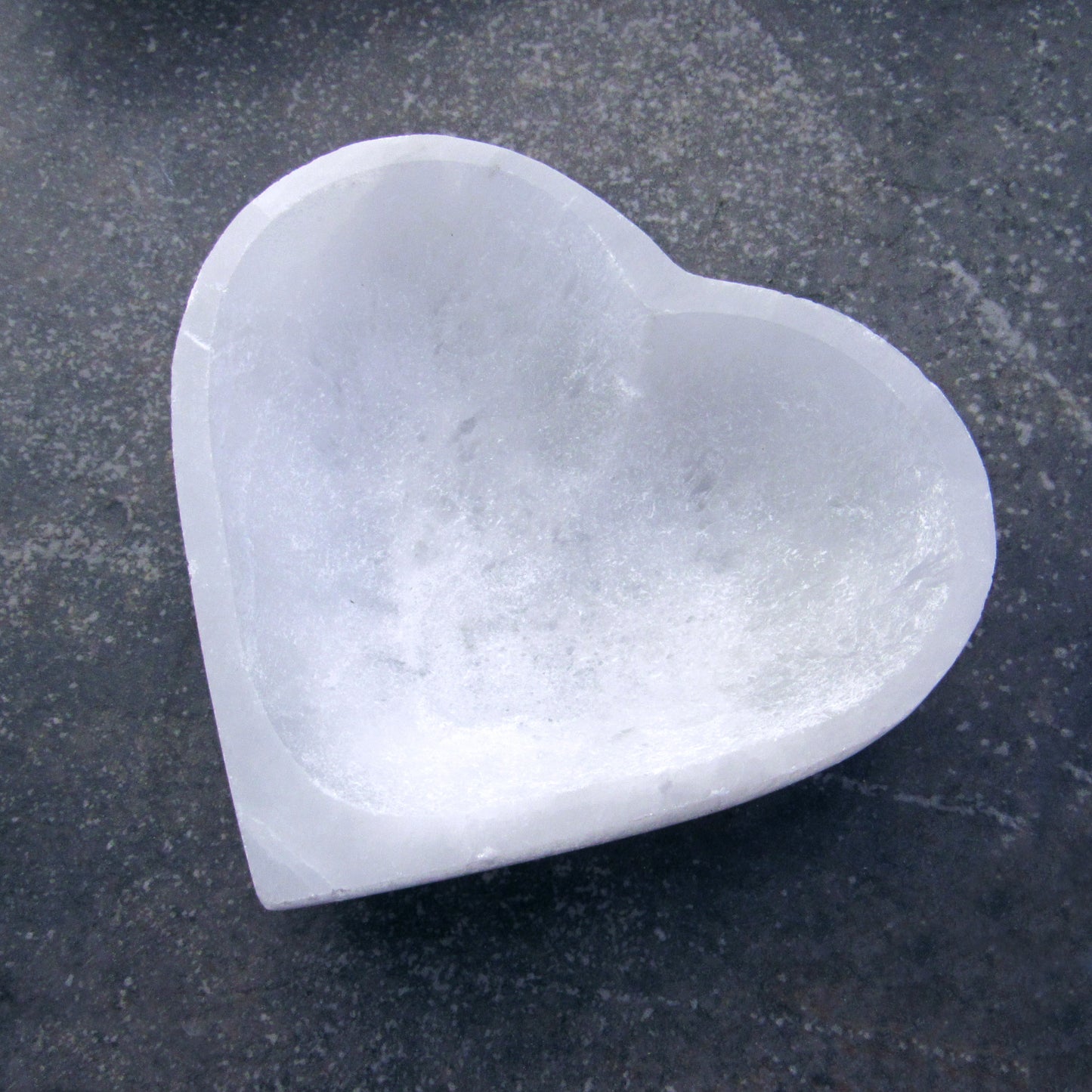 Selenite gemstone carved Heart shaped Bowls