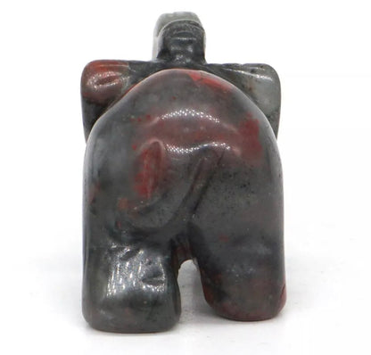 Natural African Bloodstone Figurine Gemstone