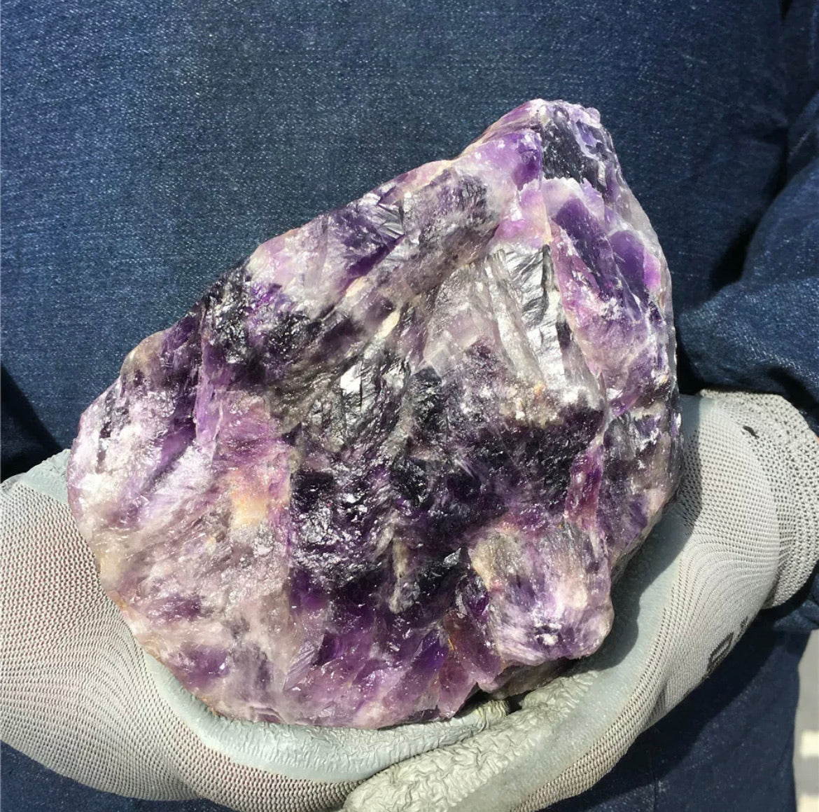 Natural Dreamy Amethyst Quartz Crystal rough Specimen