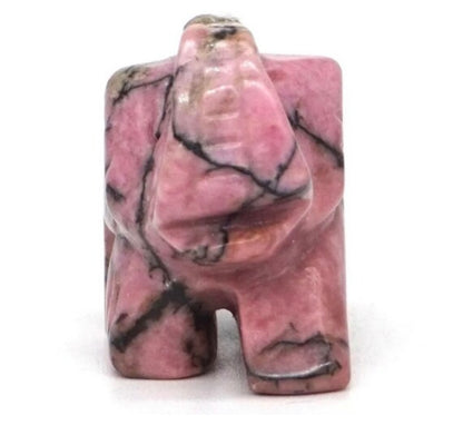 Natural Rhodonite Elephant gemstone crystal Figurine