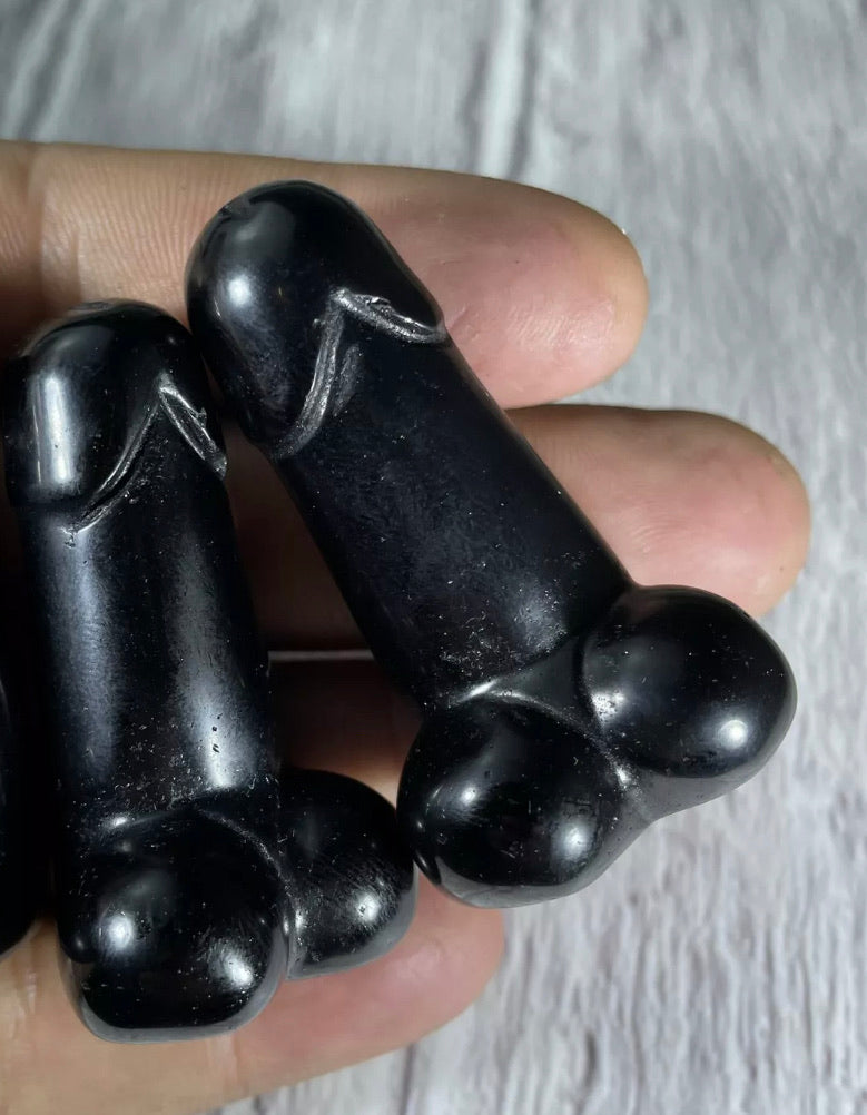 Natural Black Obsidian Penis