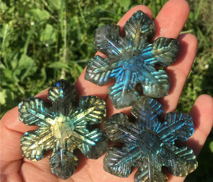 Natural Labradorite Snowflake