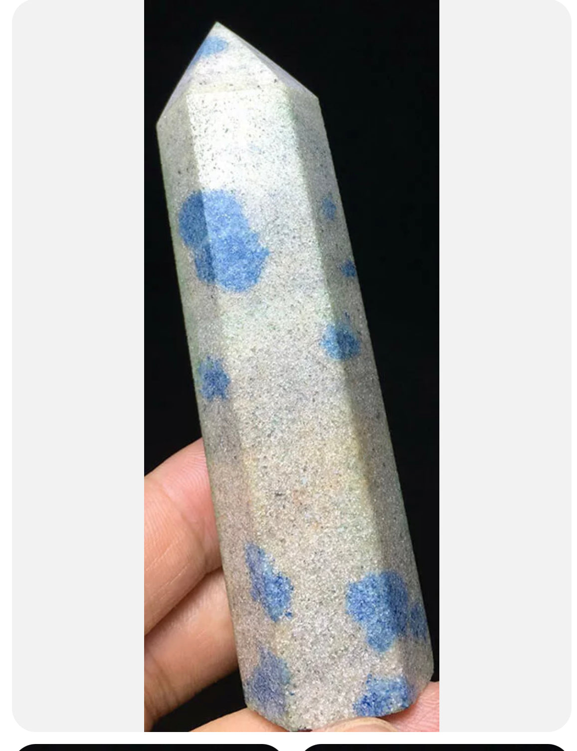 Natural K2 Jasper Crystal Wand Obelisk point