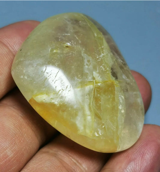 Golden Healer QUARTZ  Crystal Heart stone From Madagascar