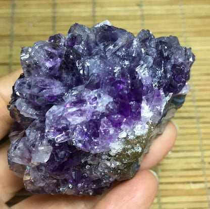 Natural Amethyst geode quartz cluster crystal specimen energy