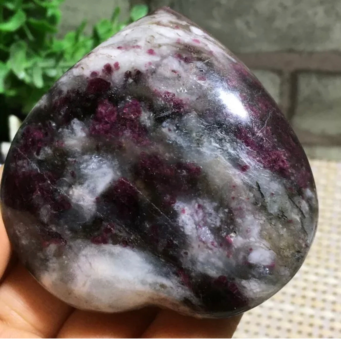 Natural Red Tourmaline Heart