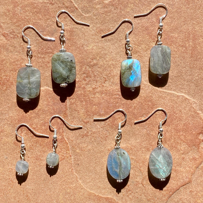 Labradorite Gemstone earrings with Sterling Silver