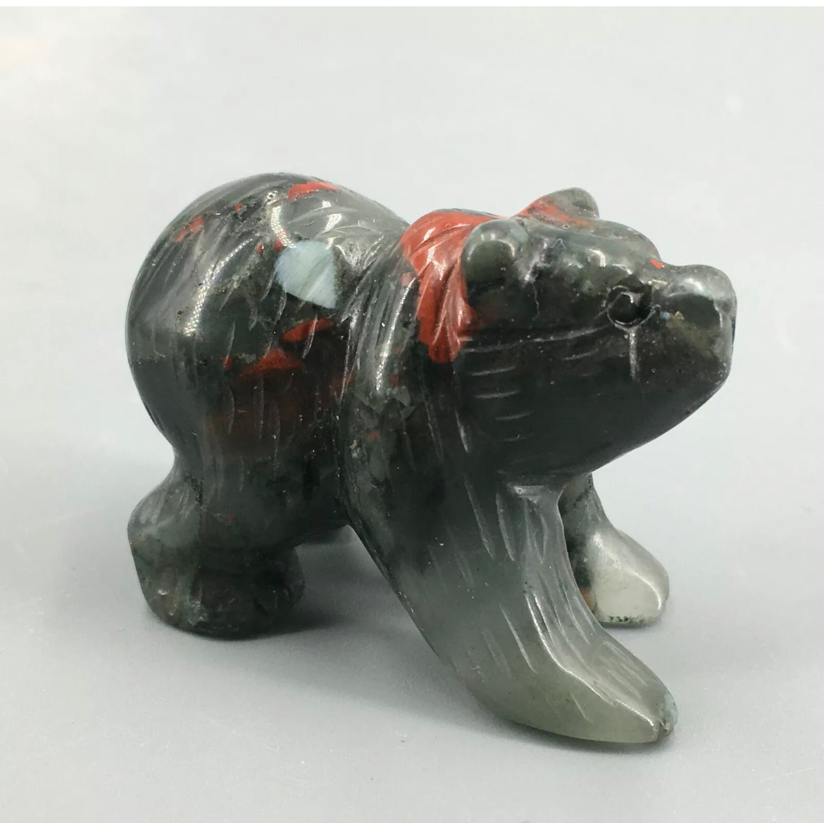 Natural African Bloodstone gemstone Bear