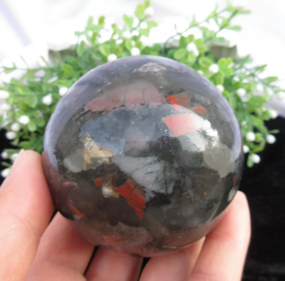 Natural African Bloodstone Sphere